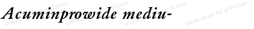 Acuminprowide mediu字体转换
